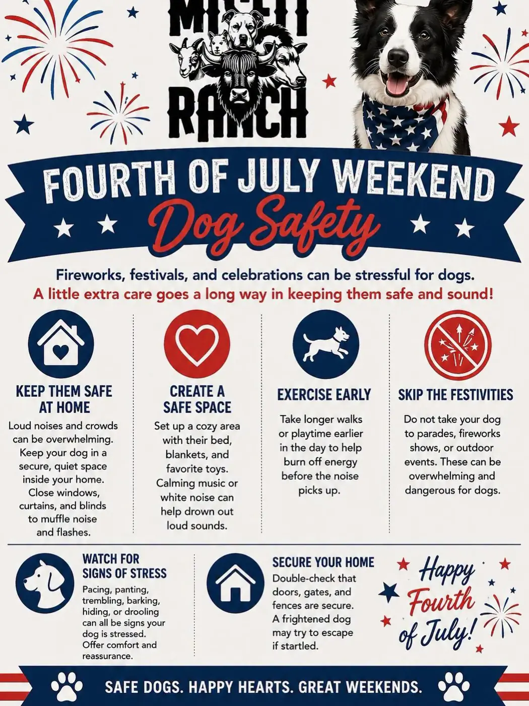 Fourth of July Weekend Dog Safety flyer