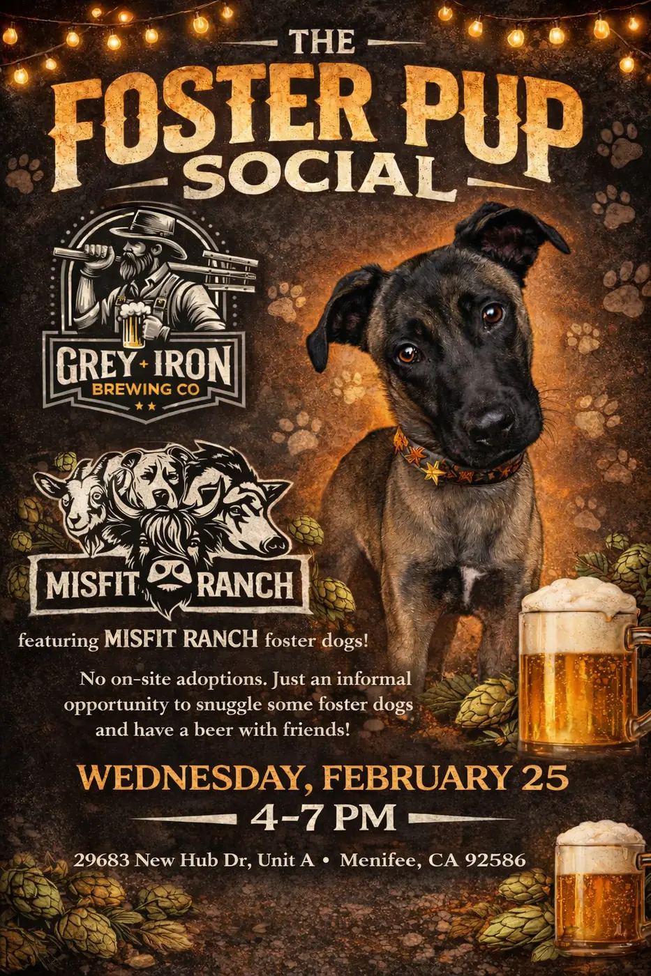 The Foster Pup Social event flyer